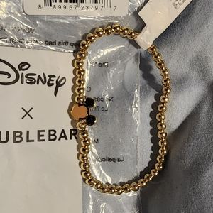 Disney Pisa Bracelet, Mickey Mouse , Gold Small Beaded Bracelet